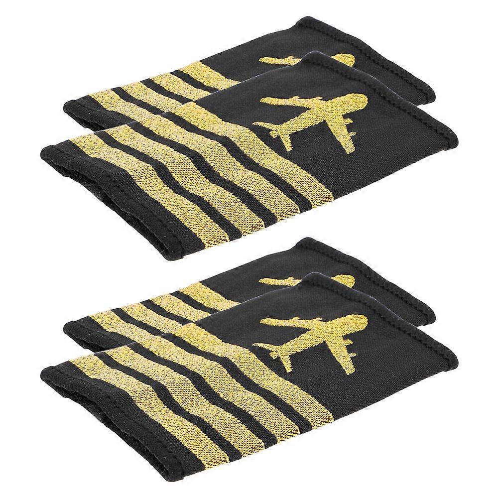 Airline Pilot Uniform Epaulets for Flight Attendant with 8Pairs Shoulder Boards