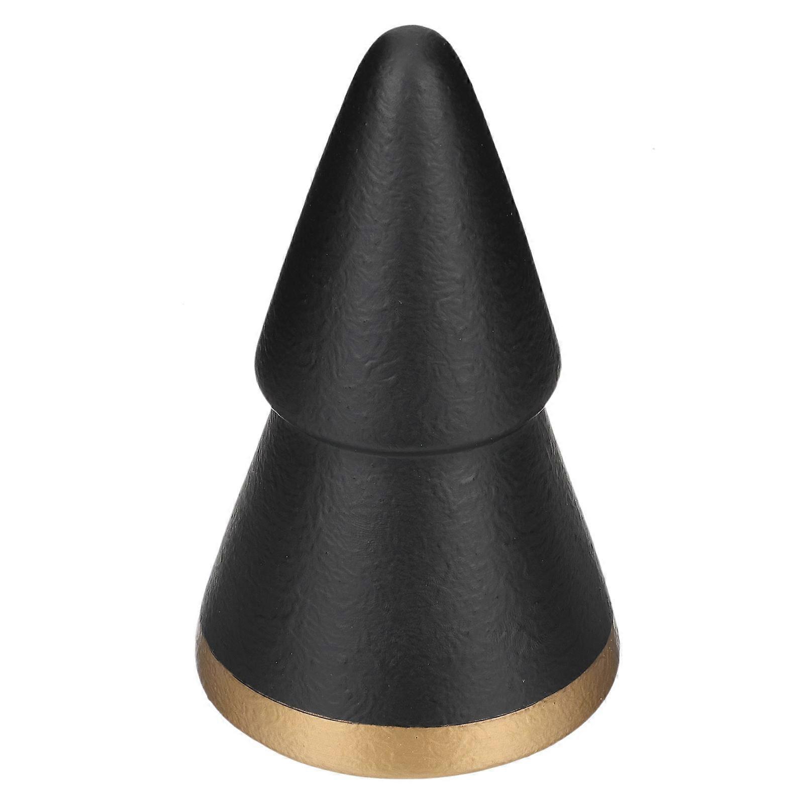 Christmas Decoration Ceramic Tree for Desktop Use 3Pcs Black Adornments