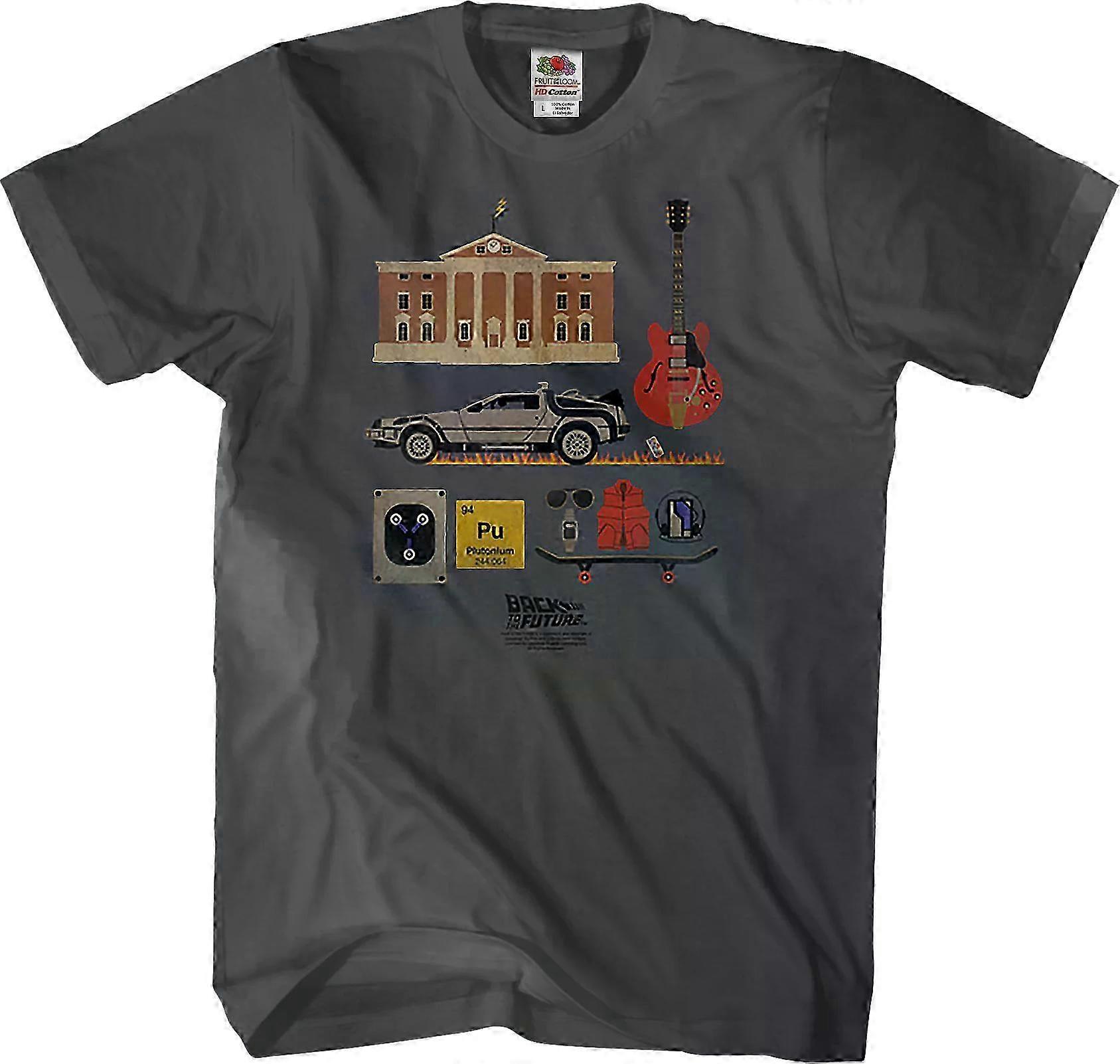 Back To The Future Items T-shirt Rockinstone