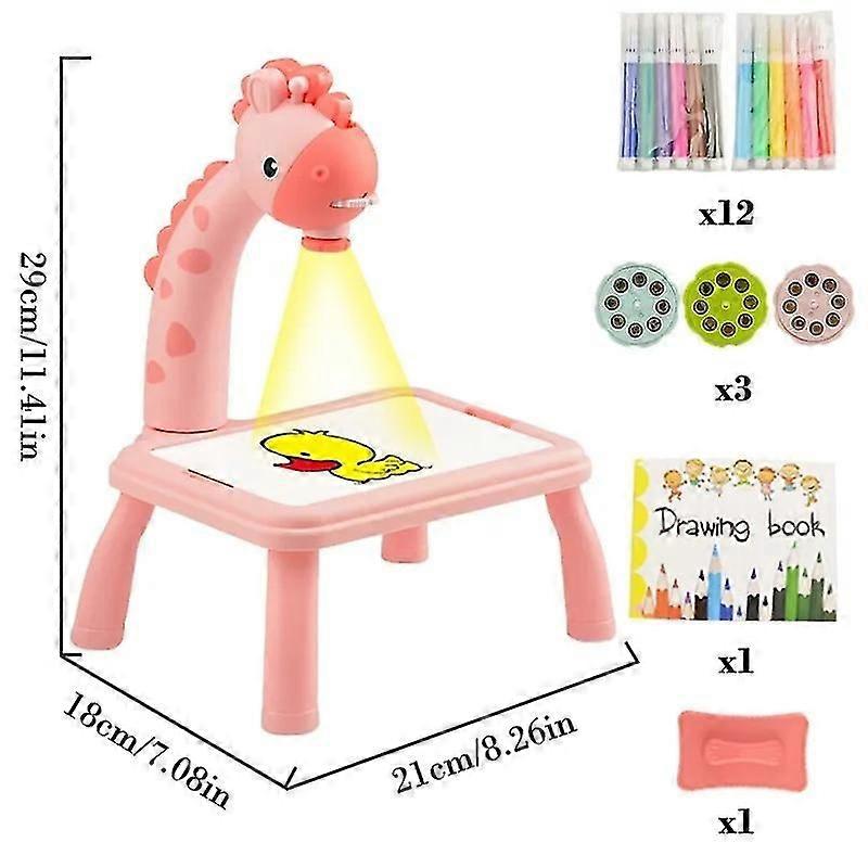 Children's LED projector art drawing table children's drawing board desk puzzle learning drawing too