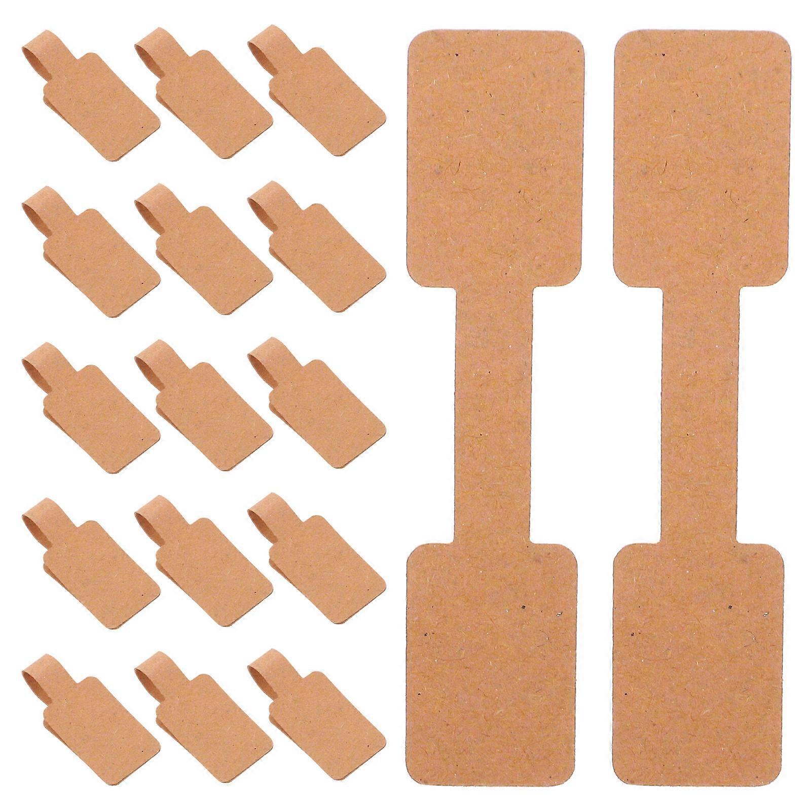800Pcs Brown Paper Jewelry Display Tags for Necklace and Ring Labeling