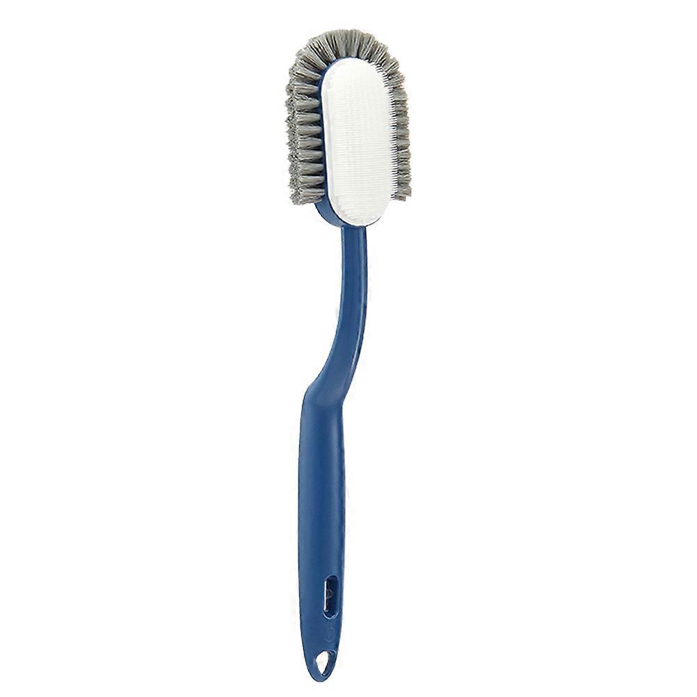 Home Use Plastic Scrub Cleaning Brush with Long Handle 3Pcs Blue