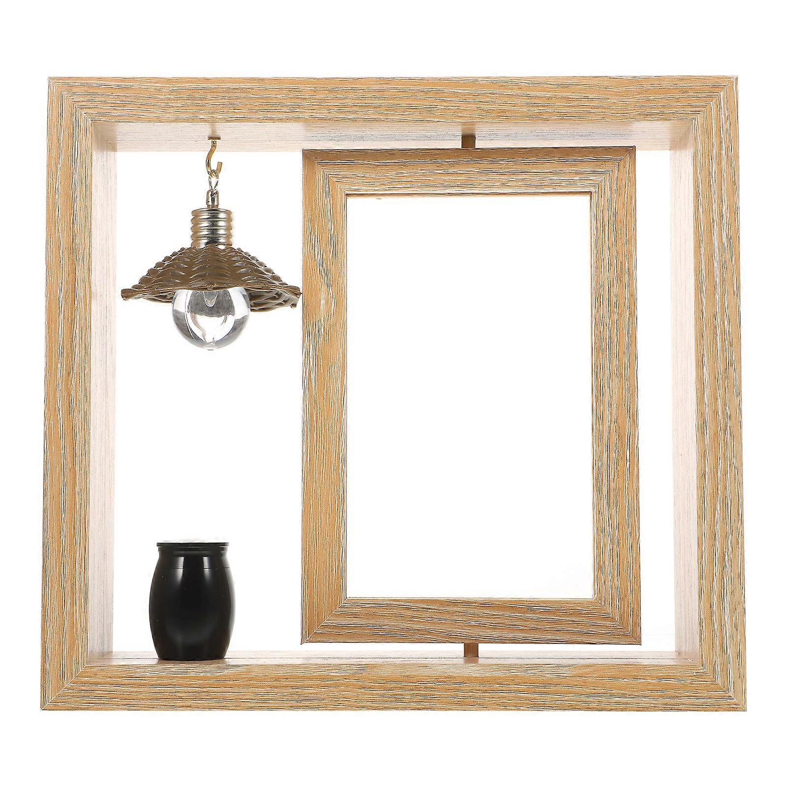 Wooden Picture Frame Memorial Photo Frame with Ashes Urn for Desktop 2Sets