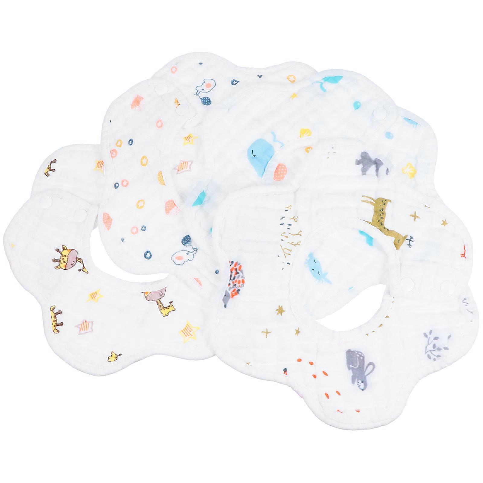 Toddler Bib Cotton Drool Towel for Baby Use 4Pcs Assorted Color Pack