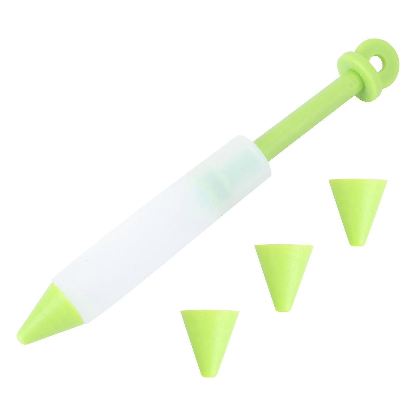 Green Silicone Cake Decorating Pen for Icing 2Pcs Writing Tool