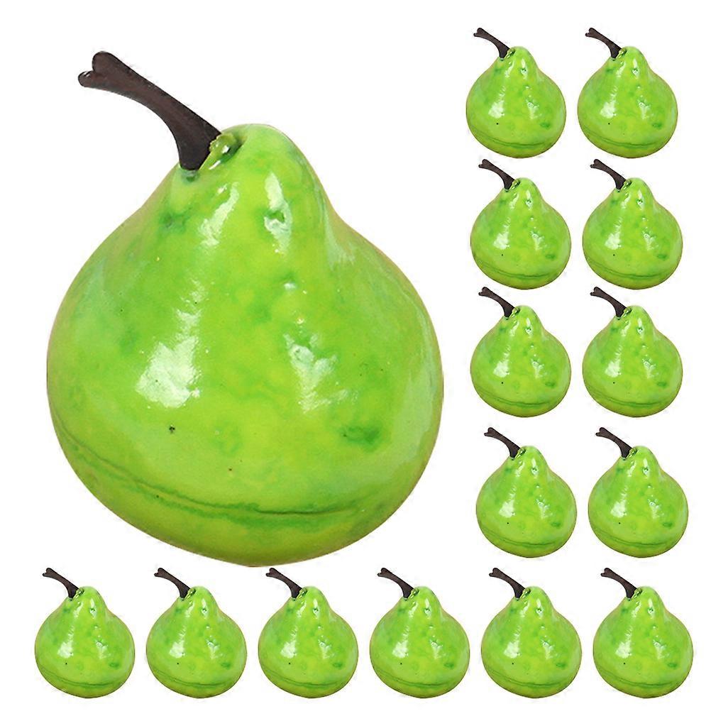 Miniature Pear Model 128 Pcs Fake Fruits Perfect For Garden Decoration Green Color Design Adding Nature Style To Any Setting