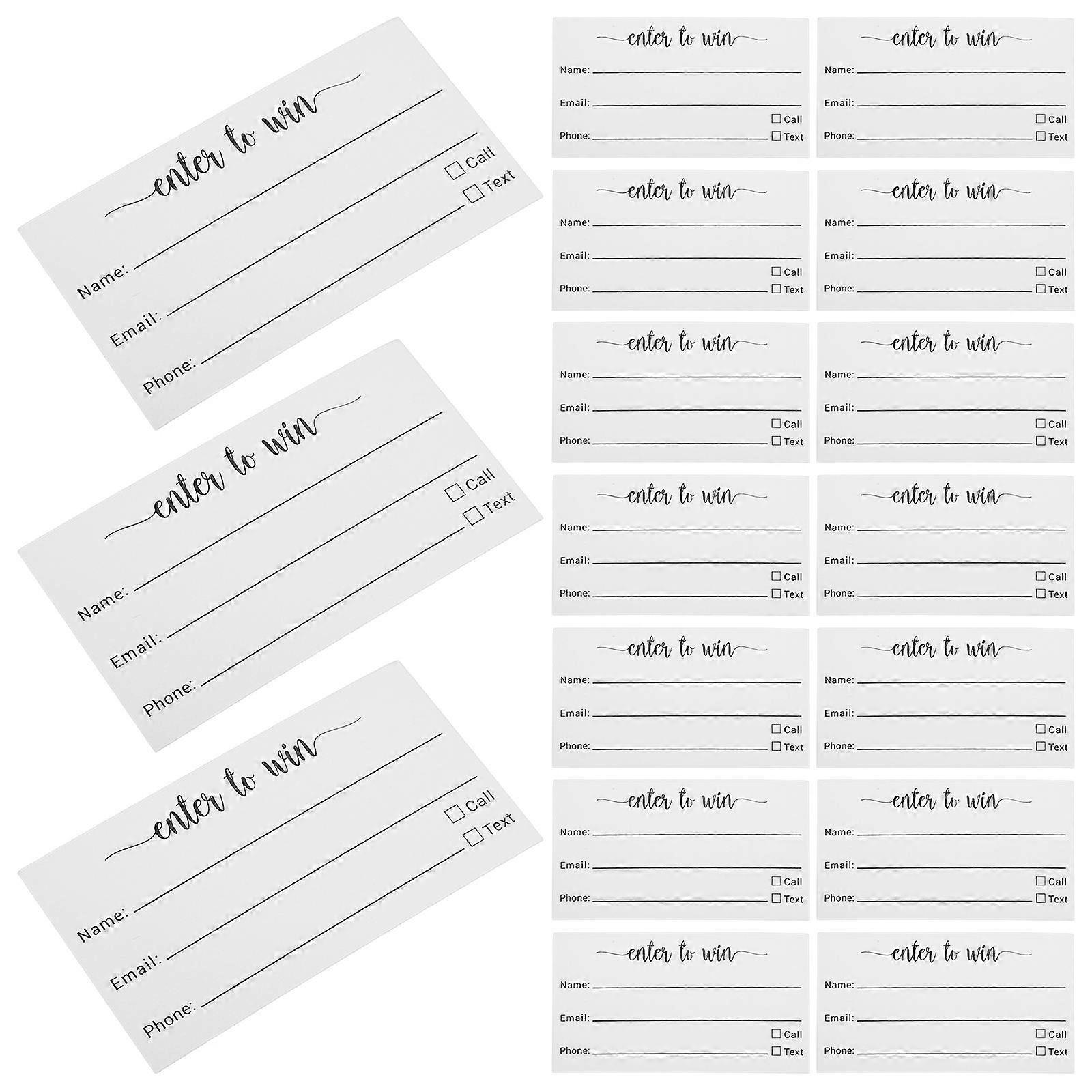 Raffle Tickets Bulk Small Voting Sheets Event Participants Collect Names Trade Shows 9.00X5.00X0.10CM Paper 100Pcs