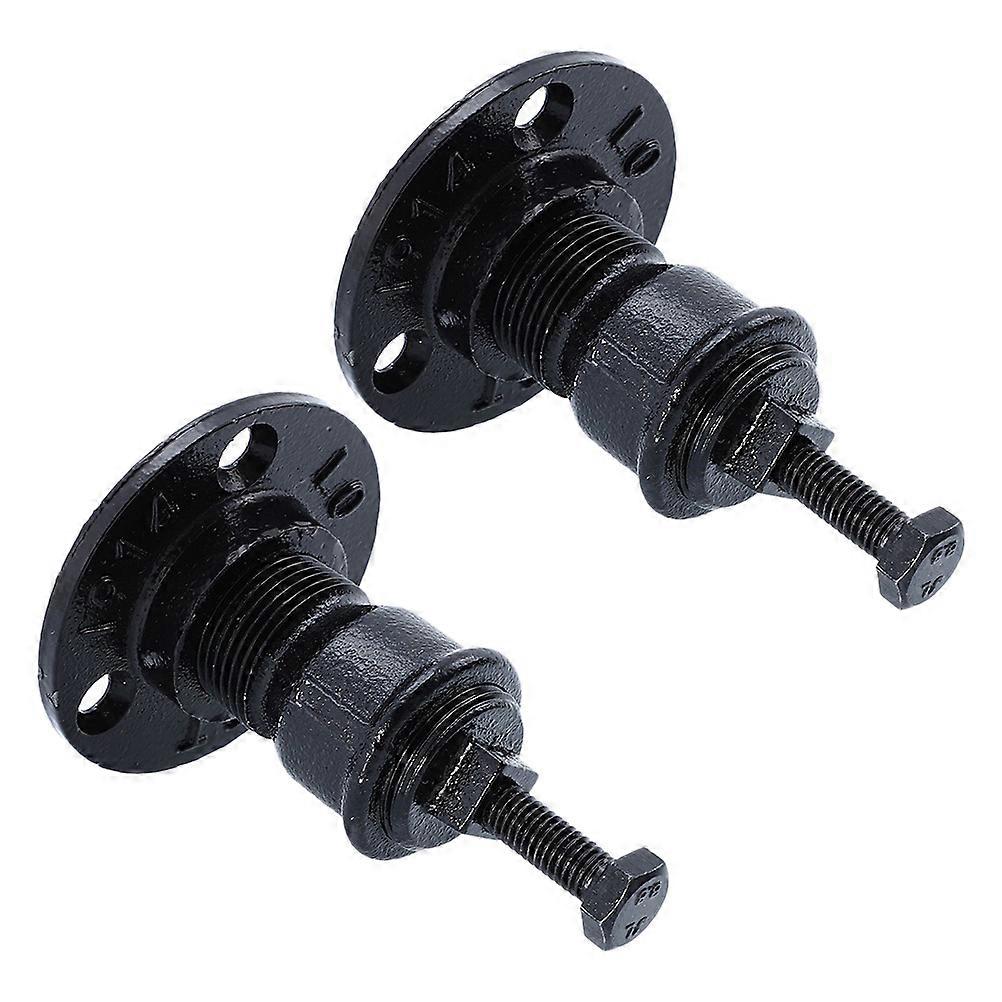 Iron Handrail Bracket Black for Stair Railing 10Pcs Home Essentials