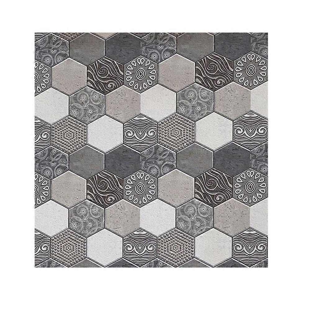 PVC Wall Decal Hexagonal 3D Printed Self Adhesive Wall Stickers 2Pcs