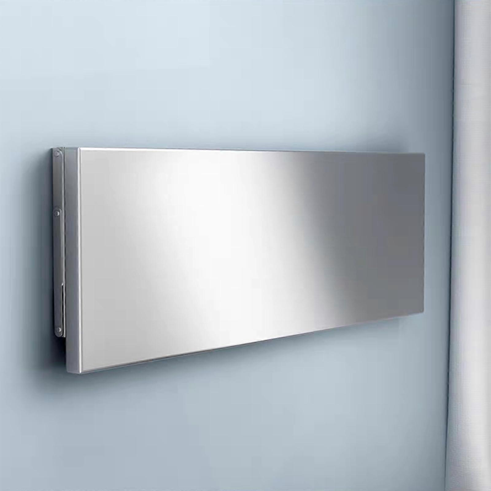 Stainless Steel Folding WallMounted Table with Storage Shelf 110x30cm For Kitchen Dining Room SpaceSaving