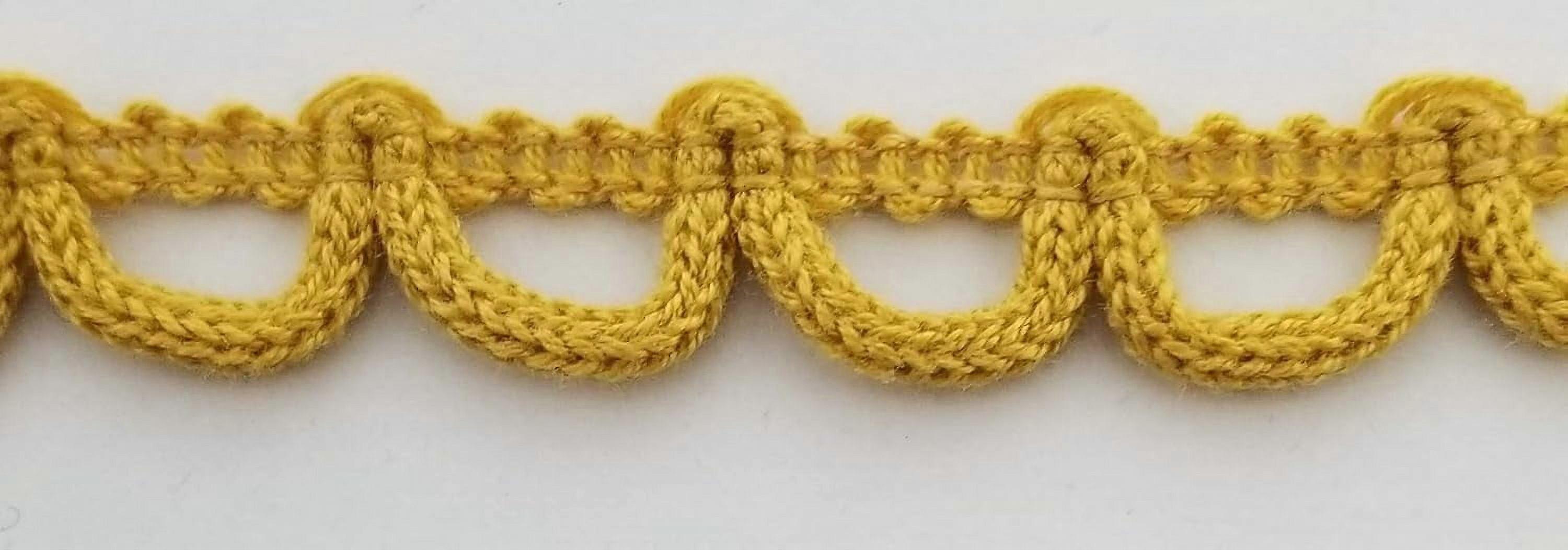 Gimp Knit Loop Braid Trimming - 18 Yards - Many Colors! (Reef Gold)