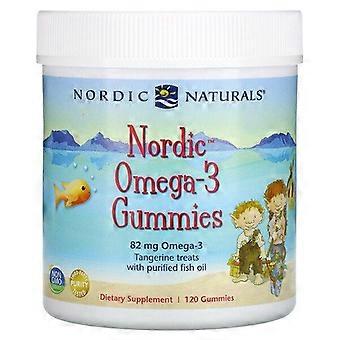 Nordic Naturals, Gomas de Ômega-3, para maiores de 3 anos, sabor Tangerina, 120 unidades.