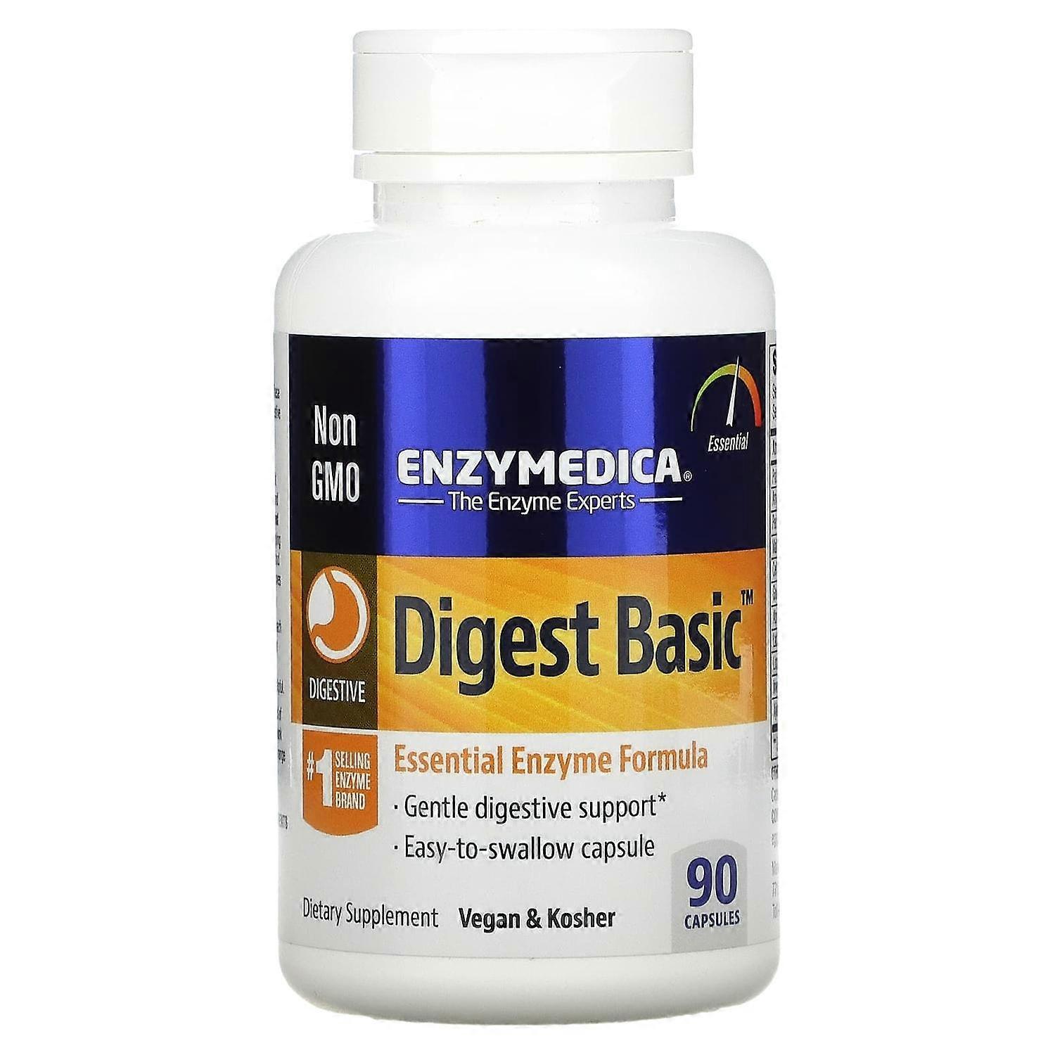 Enzymedica, Digest Basic, Essential Enzyme Formula, 90 Capsules