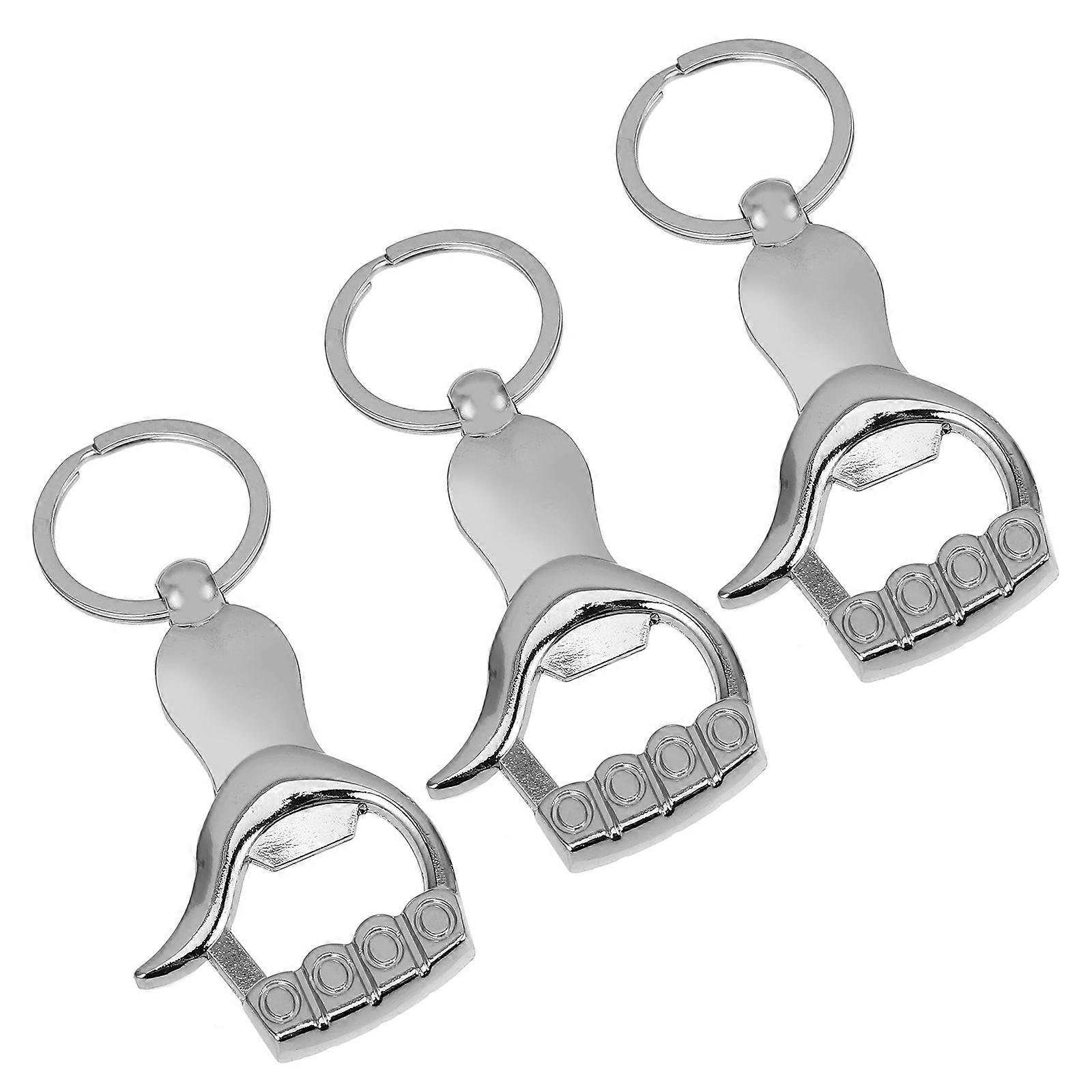15Pcs Bottle Opener Key Chain Palm Shaped for Hanging Keys