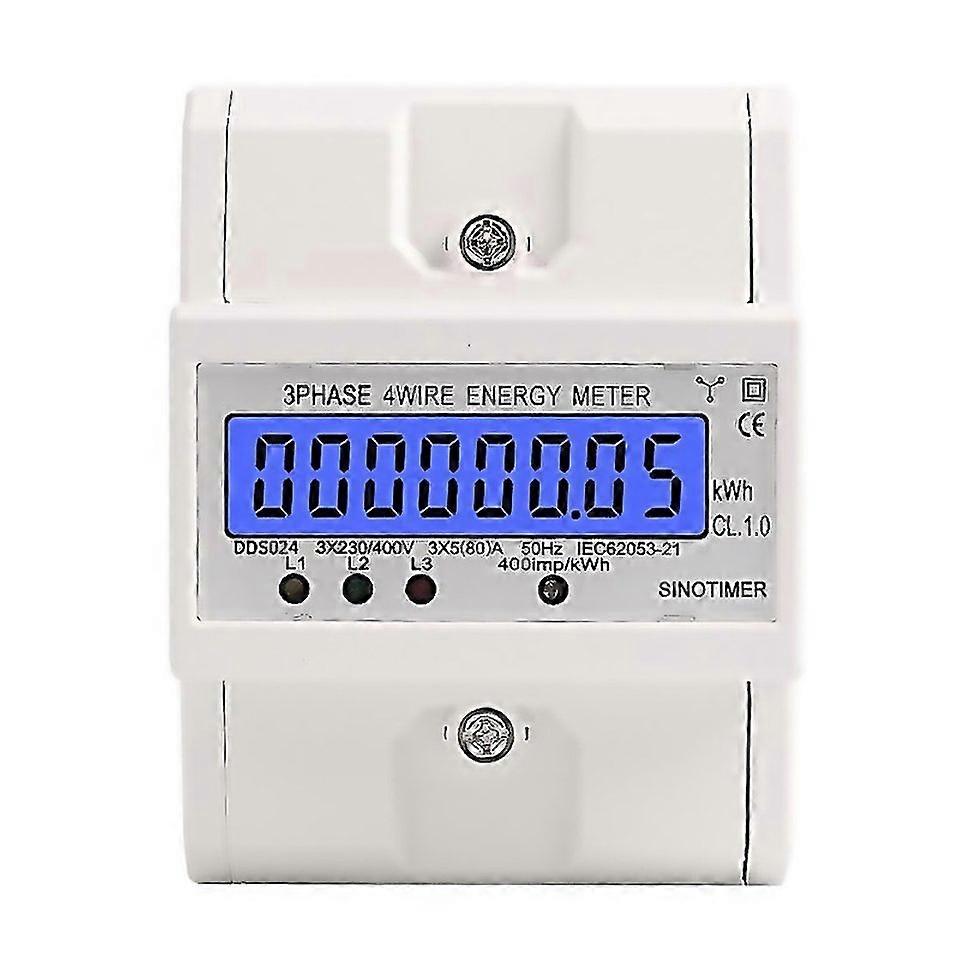 For Sinotimer Threephase Backlight Display Rail Type Electricity Meter 5100a