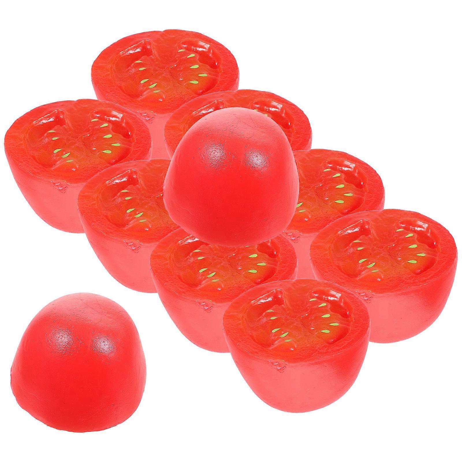 Simulation Vegetable Half Cherry Tomato Model for Decoration 50Pcs Red