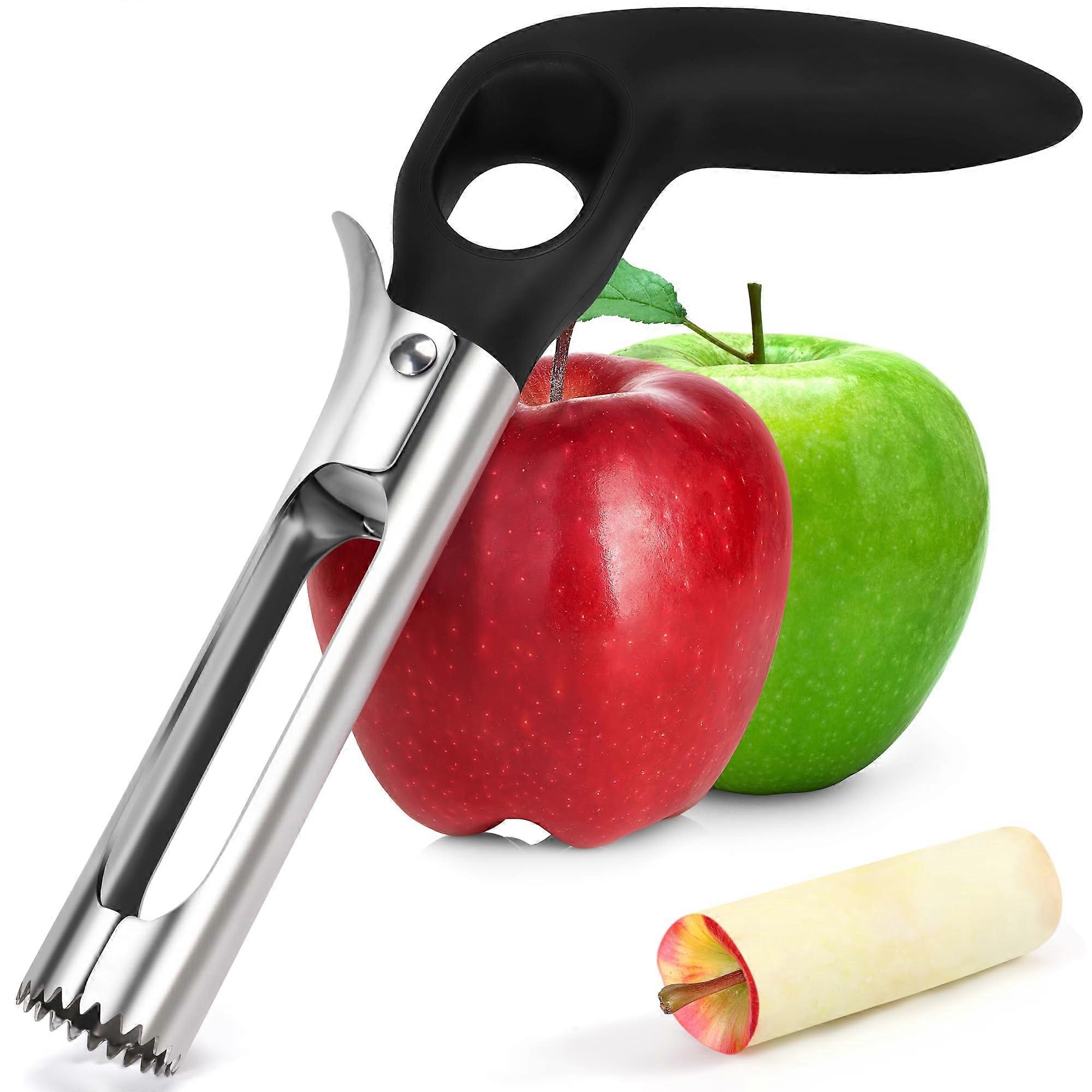 Premium Apple Corer - Ultra - Sharp Serrated Blades for Easy Coring, Dishwasher Safe, Black