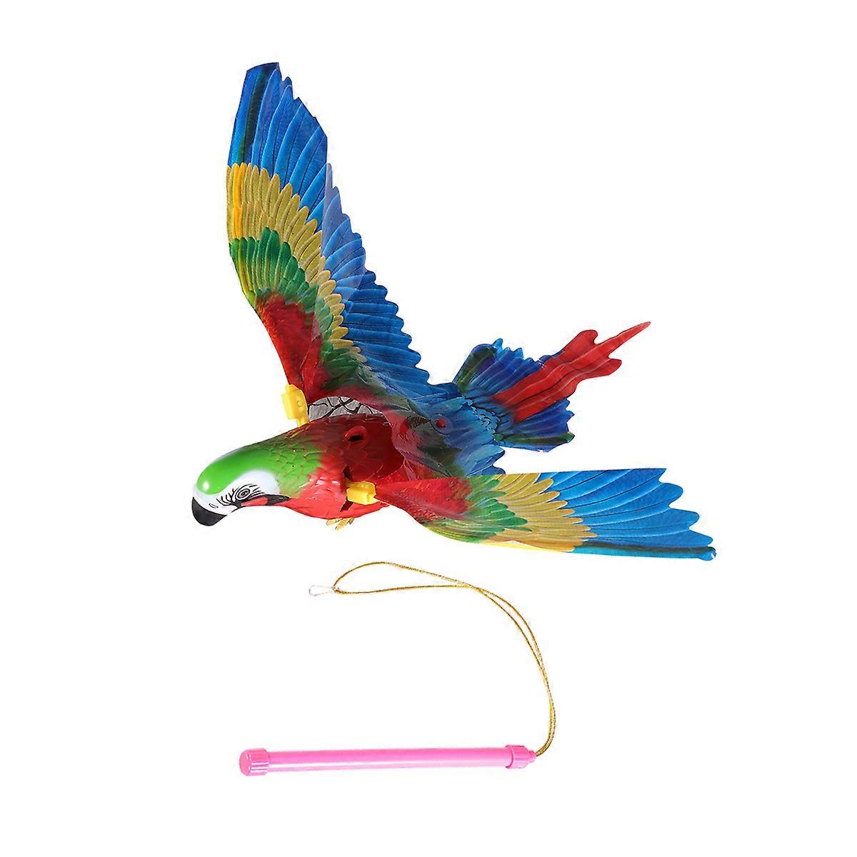 Hanging Parrot Toy Parrot Shape Great For Indoor Play With Glowing Eyes 1 Stick