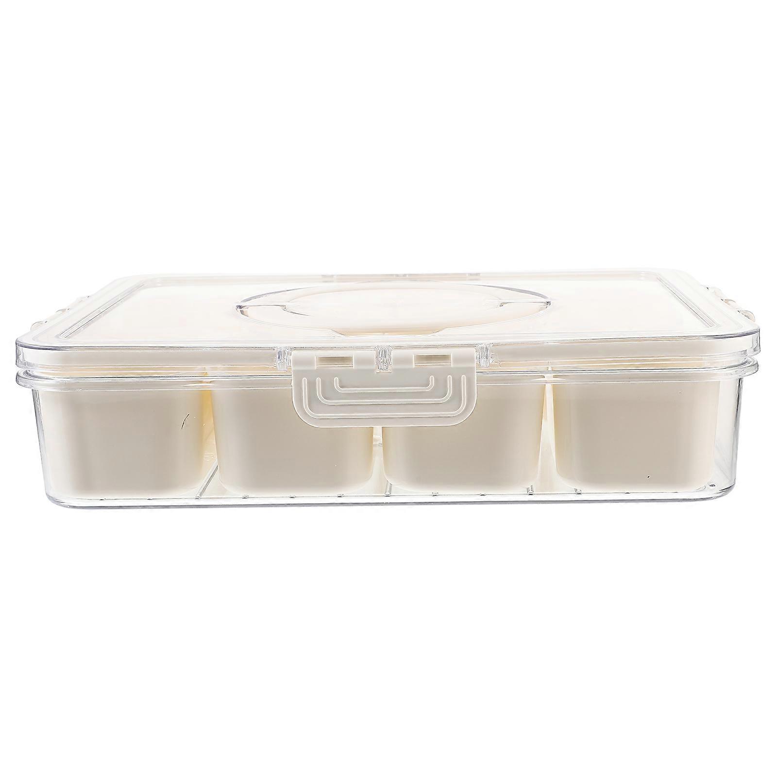 Food Storage Box Handle Design Multiple Compartments Snack Case