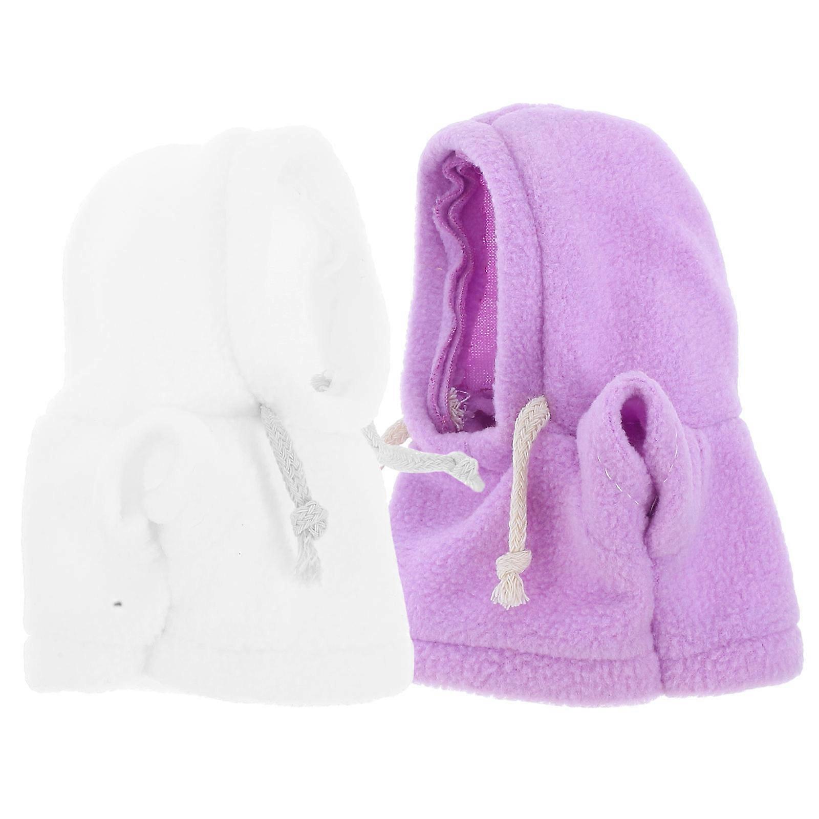 Plush Toy Bear Hoodies Replacement Clothes for Dolls Soft 2Pcs Set