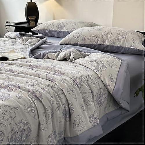Ultra Soft Comforter Set Breathable Natural Cotton Soybean Fiber Filling Lightweight Cooling Spring And Summer 200x230cm