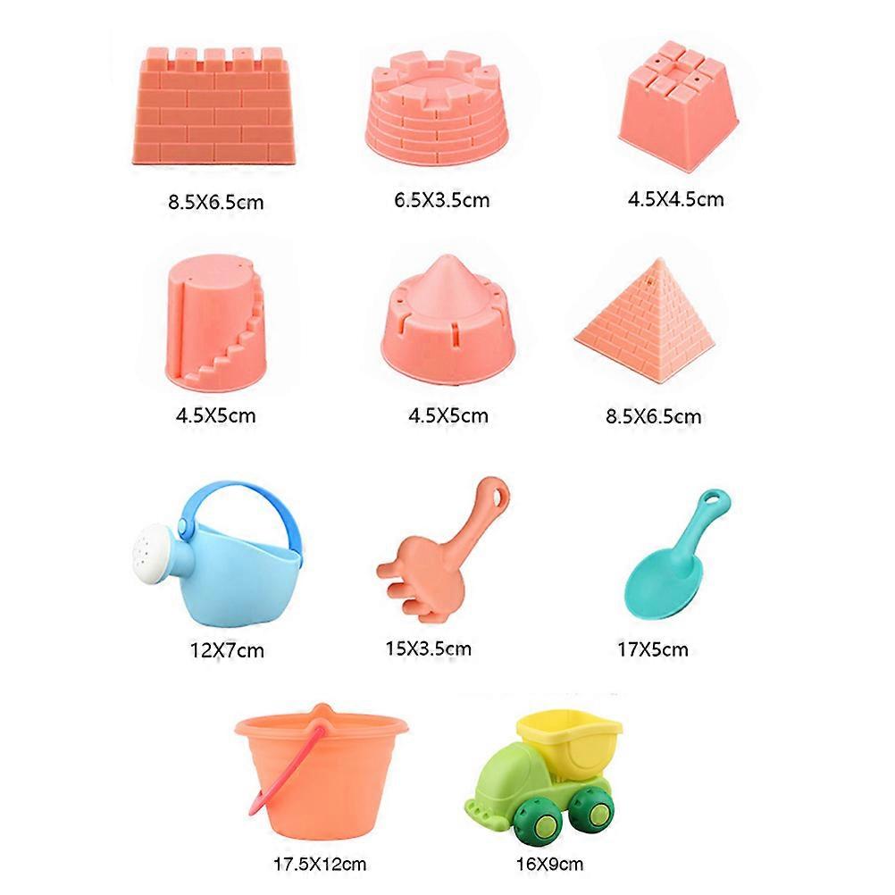 Beach Toys for Kids 11Pcs Sand Molds Tools for Playing and Creativity