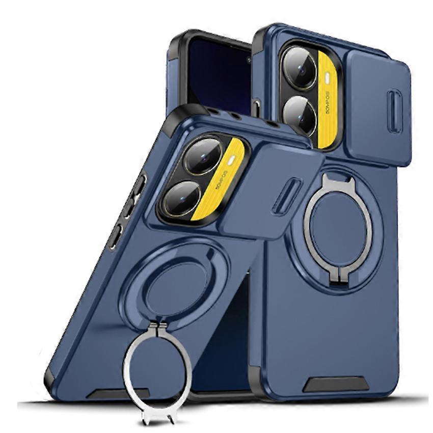 Phone Case Stand Protective Cover for XIAOMI POCO X7Pro－Phone Case Accessories (Blue)