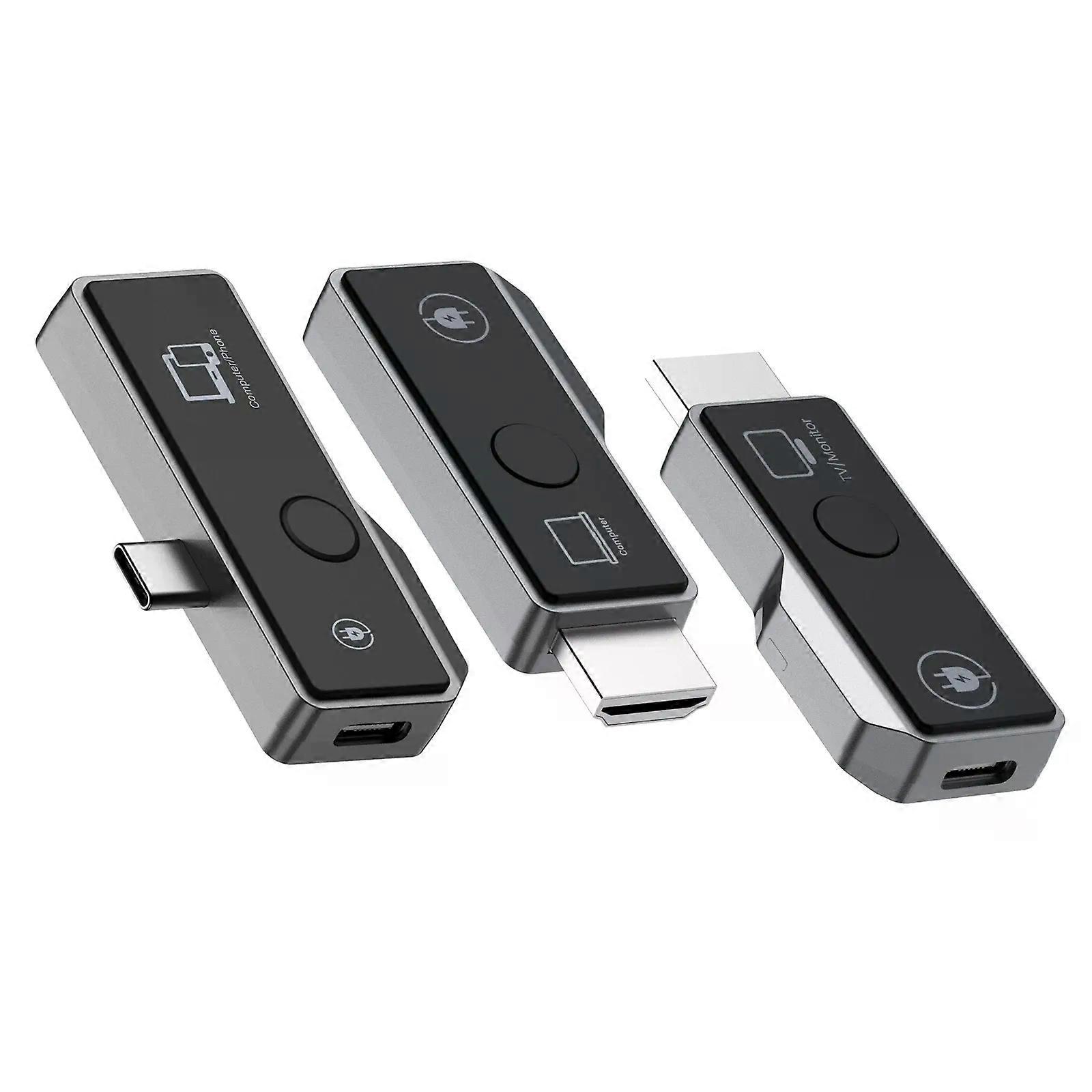 1080P Type C Wireless HDMI Video Transmitter and Receiver Extender Display Adapter Connect Phone Laptop PC TV Monitor Projector