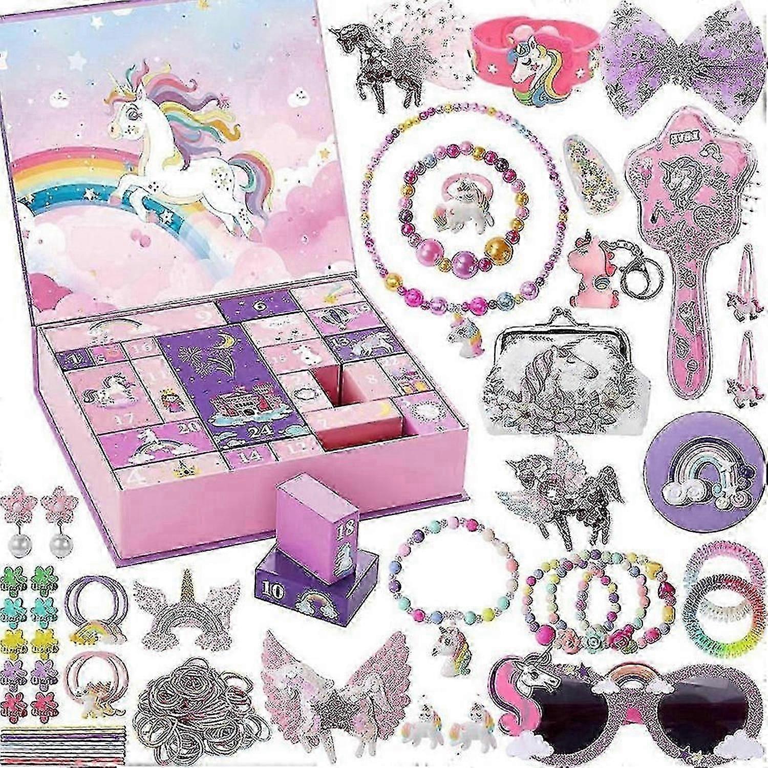 Unicorn adventskalender för tjejer 24 dagar överraskningspresenter Bäst för döttrar barnbarn