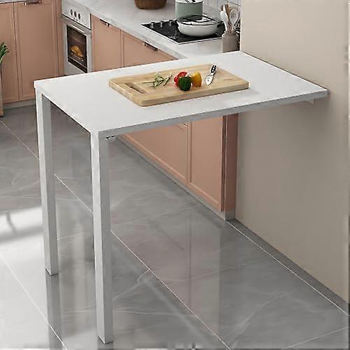 WallMounted Folding Table Heavy Duty Industrial Workbench Space Saving Drop Down Table 80x30x80 cm Kitchen Laundry