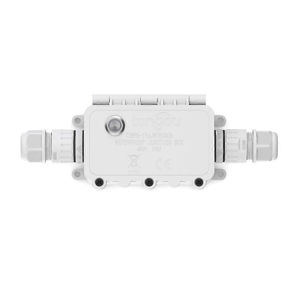 TONGOU Tuya WiFi Smart Waterproof Junction Box 1-16A Adjustable Timer Voltage & Current Protection Power Display