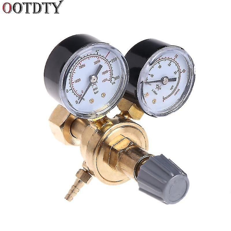 Flow Meters Controllers Ootdty 1pc Argon Co2 Gauges Pressure Reducer Mig Flow Meter Control Valve Dual Gauge Welding