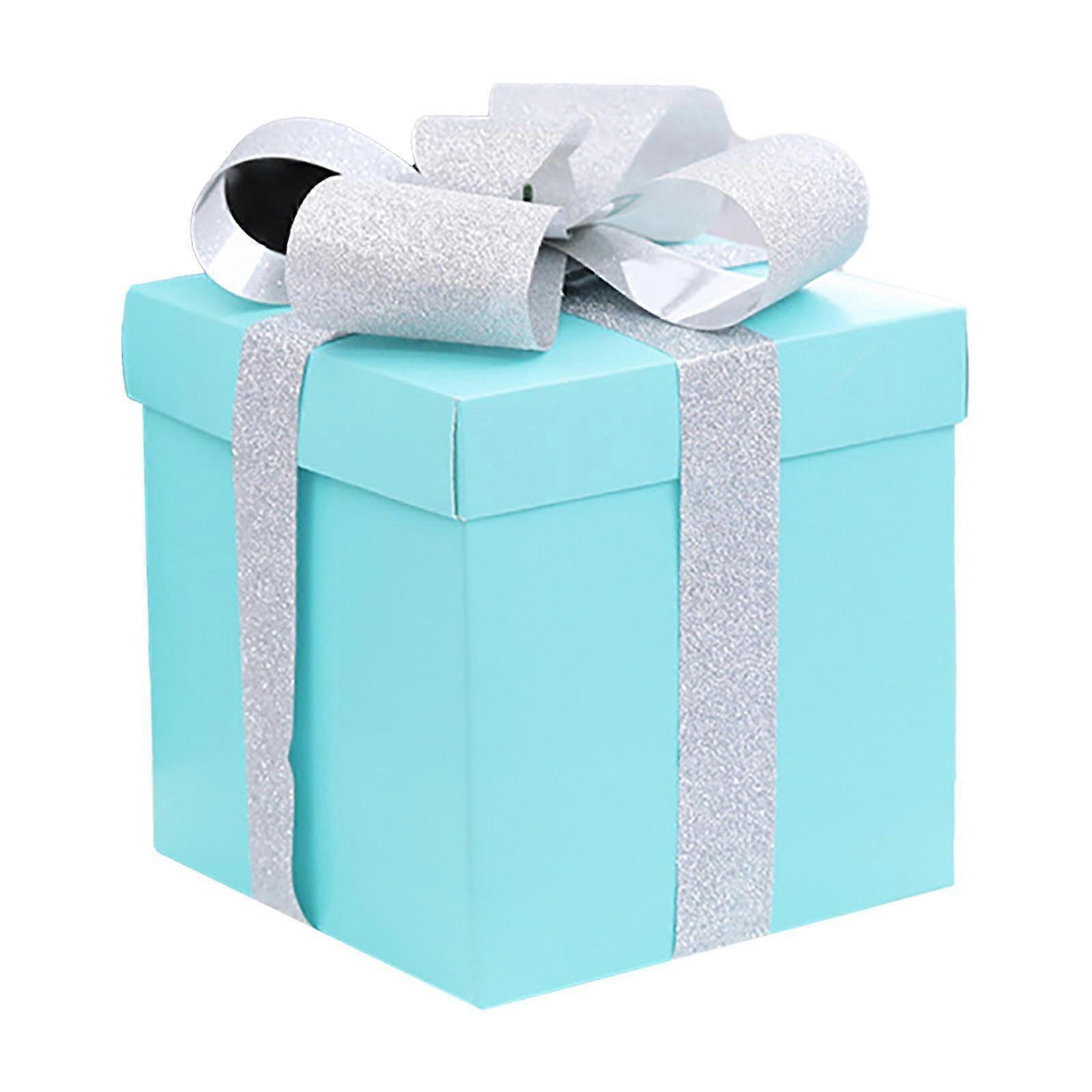 Festival Year Macaron Color Under The Display With Lid Blue 15x15x15cm Sky Blue Display Box With Lid