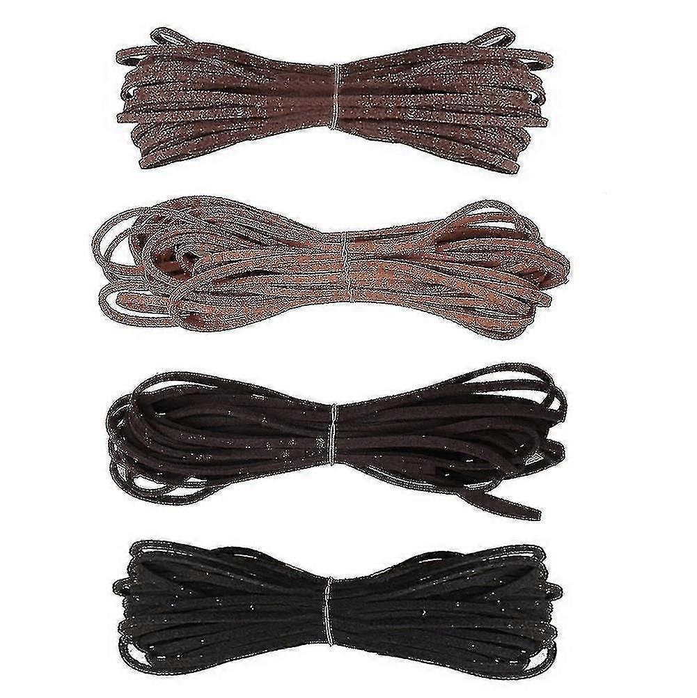 4 قطع الجلود الحبل، الجلود قلادة الحبل الدانتيل قطاع الجلود comptiable مع سوار قلادة DIY