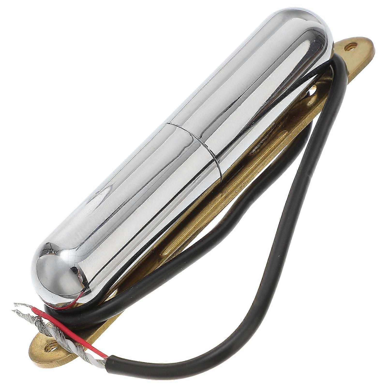 النيكو أحمر الشفاه أنبوب واحد لفائف الغيتار بيك اب للغيتار الكهربائية باس آلة موسيقية GMB107 فضي