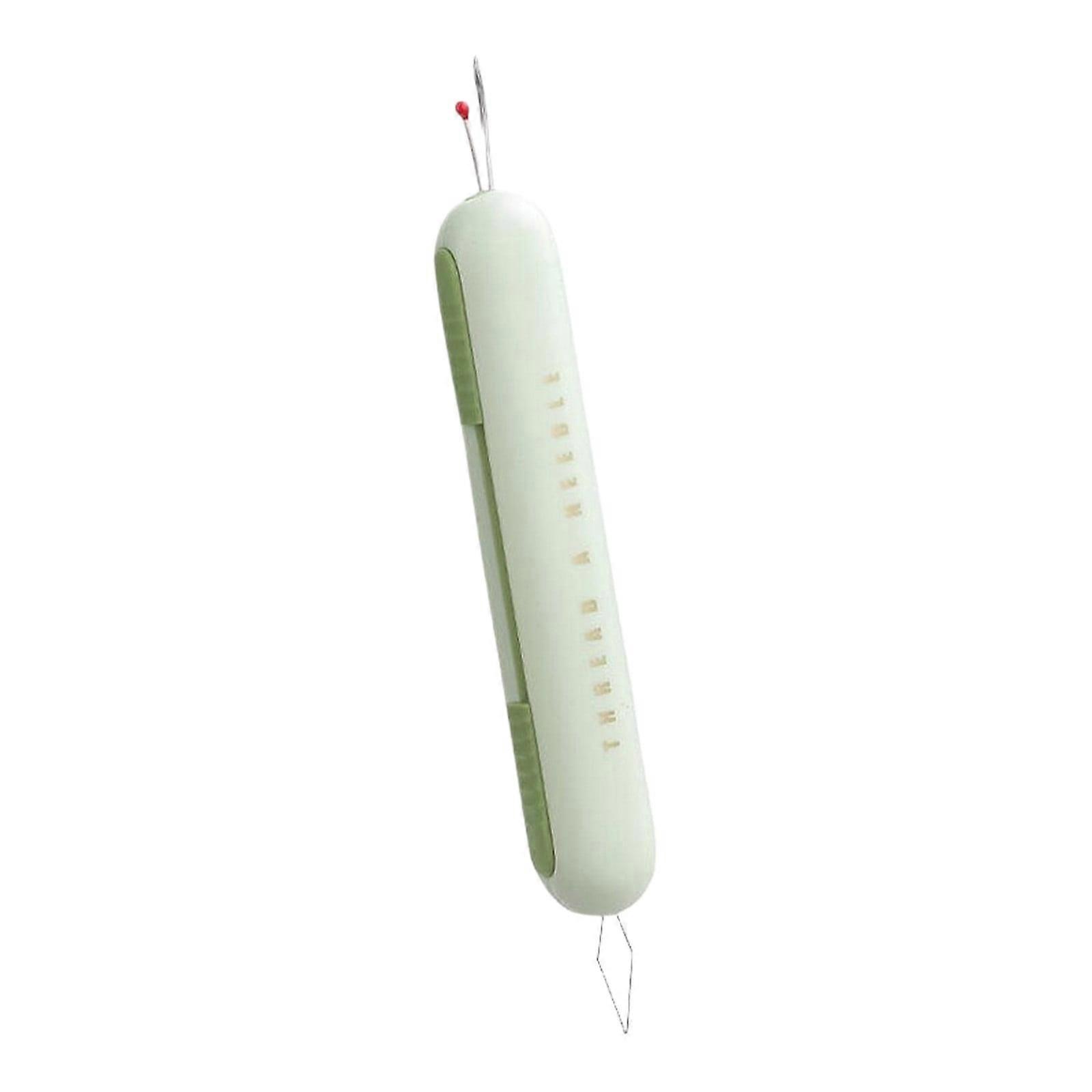 Poaug Embroidery Kit 2 in 1, Needle Threader & Seam Tool, Green, Easy to Use for Sewing, Craft, Knitting – 2024 New
