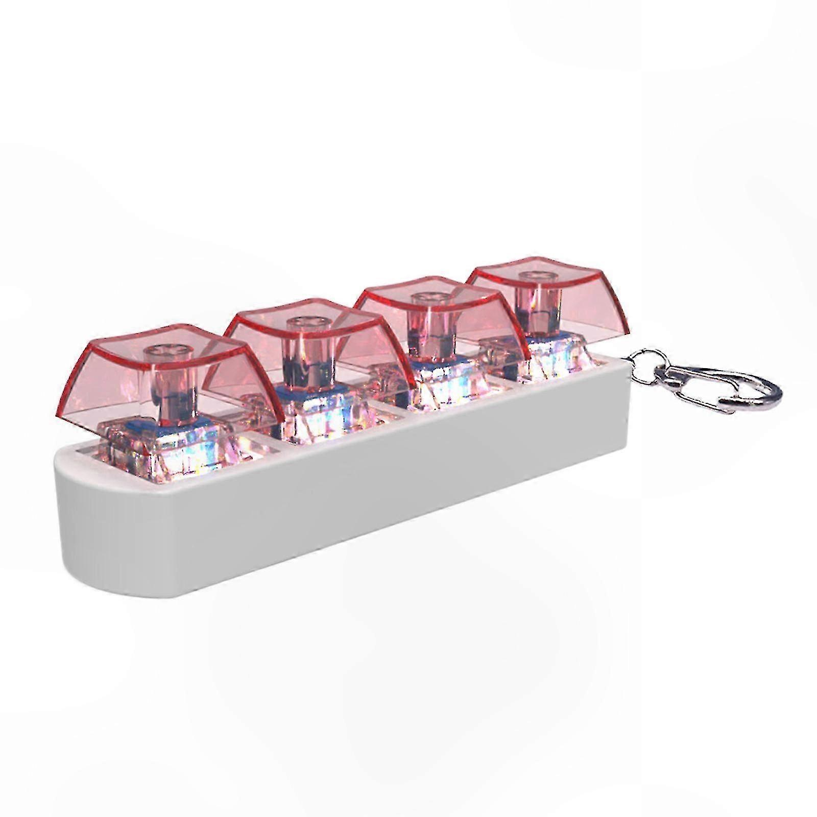 LED 4-Key Keycap Tester Anxiety alleviation Sensory Stimulation with Durable Design