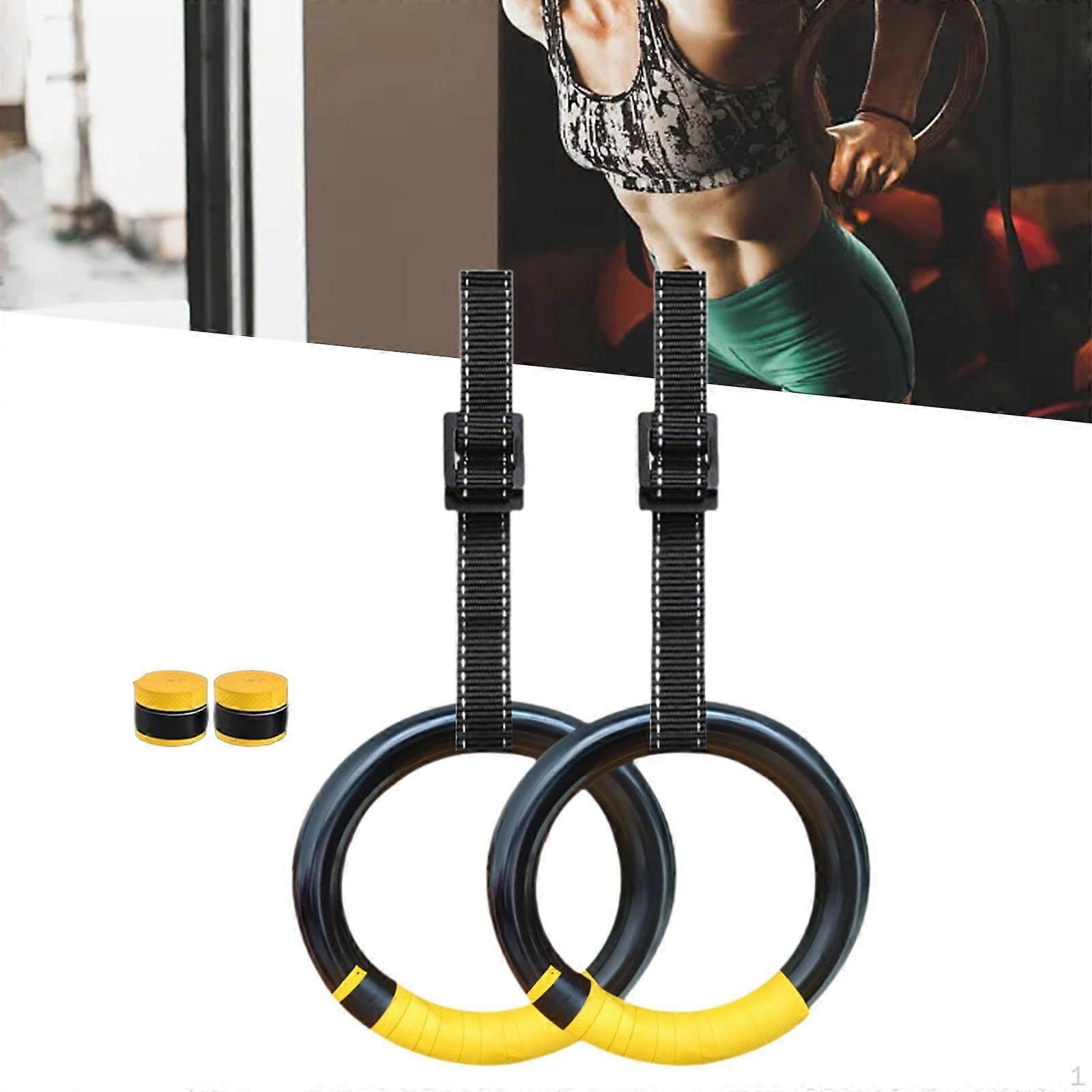 Gymnastics Rings Exercise Adjustable Strap Gift, Strength Training Gym Rings, for Park Full