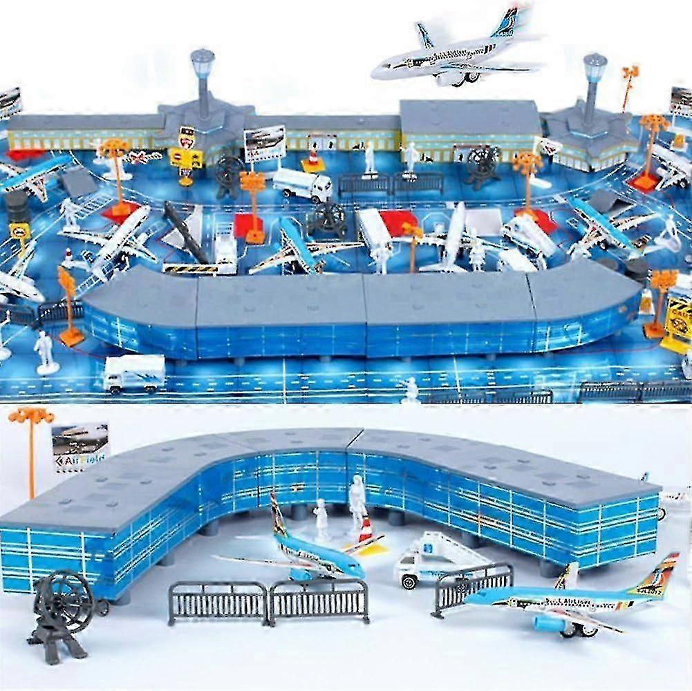 200pcs Airport Sand Table Model Toy Set For Children's Pretend Play And Brain Development