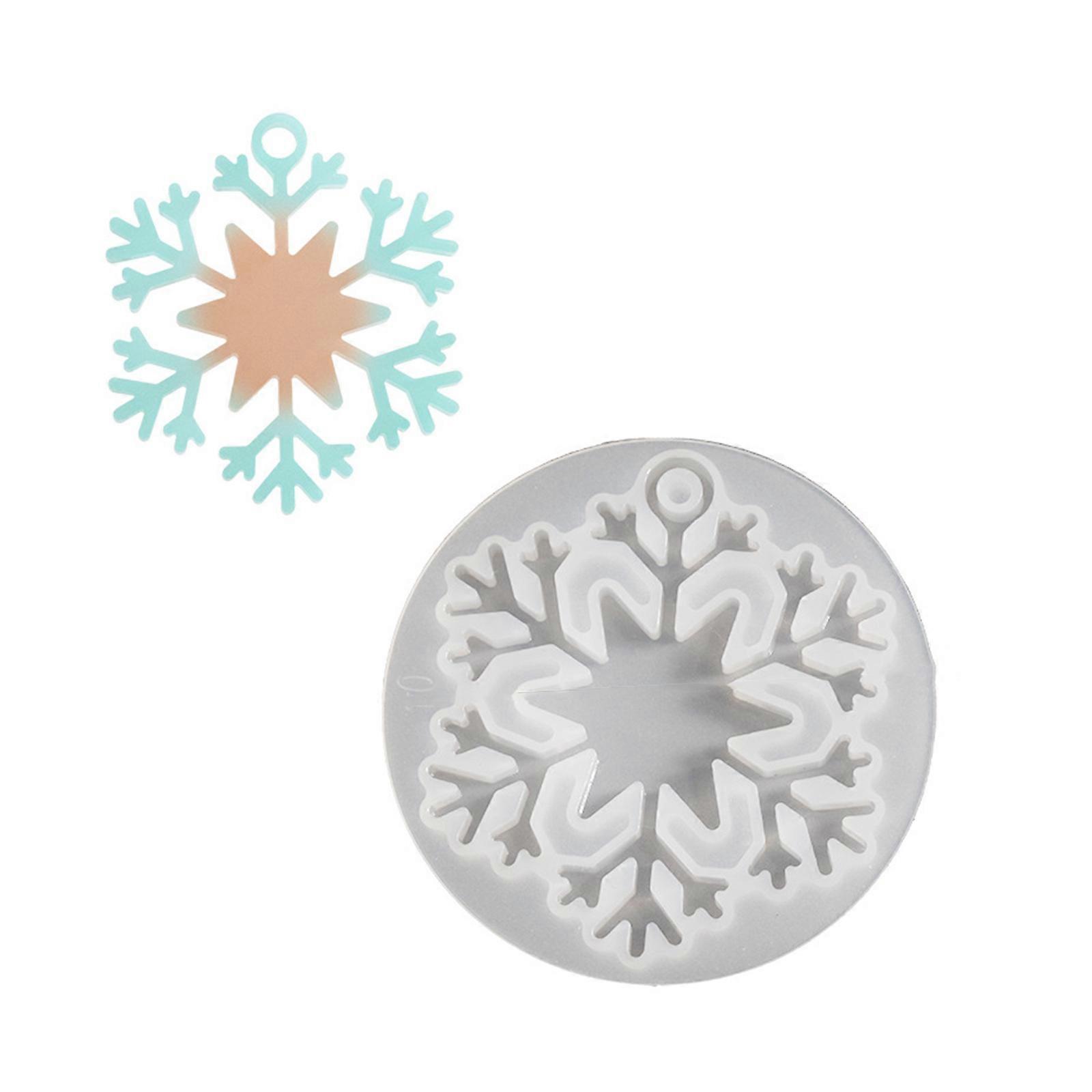 Washable Silicones Snowflake Molds For Reusable Decorative Ornament NonToxic Materials Crafting Essential Tool Multicolor
