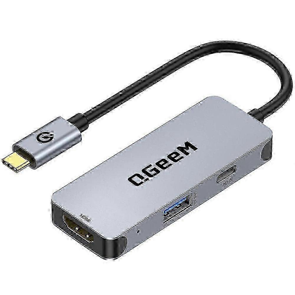 QGeeM UH03-1 USB3.0 Multifunctional Docking Station Type-C PD100W HUB UH03-1 (3 in 1)