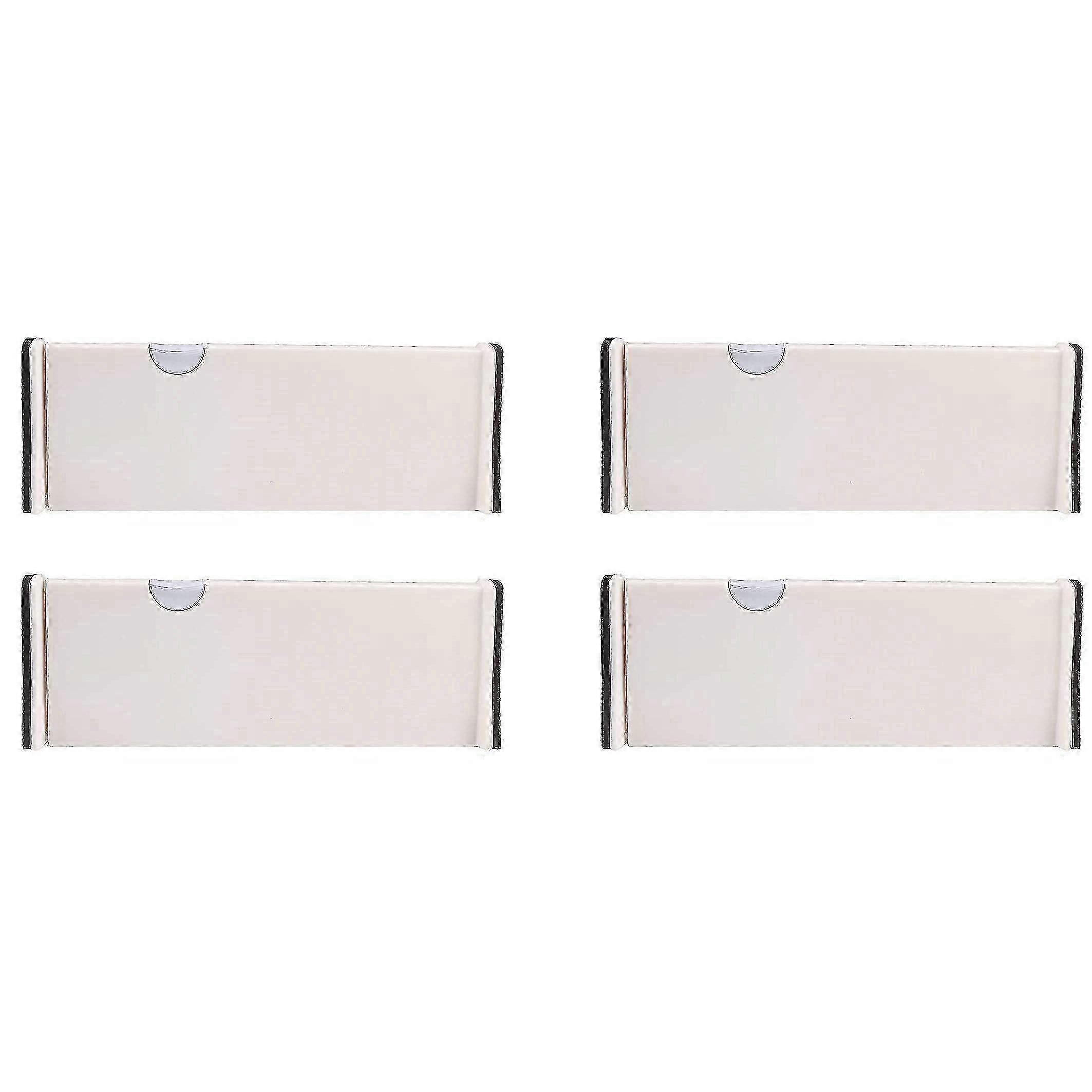 Stylish Drawer Organizer Set, Spring Tension Adjustable Separators, Easy Installation for All Your Needs (Set Of 4)