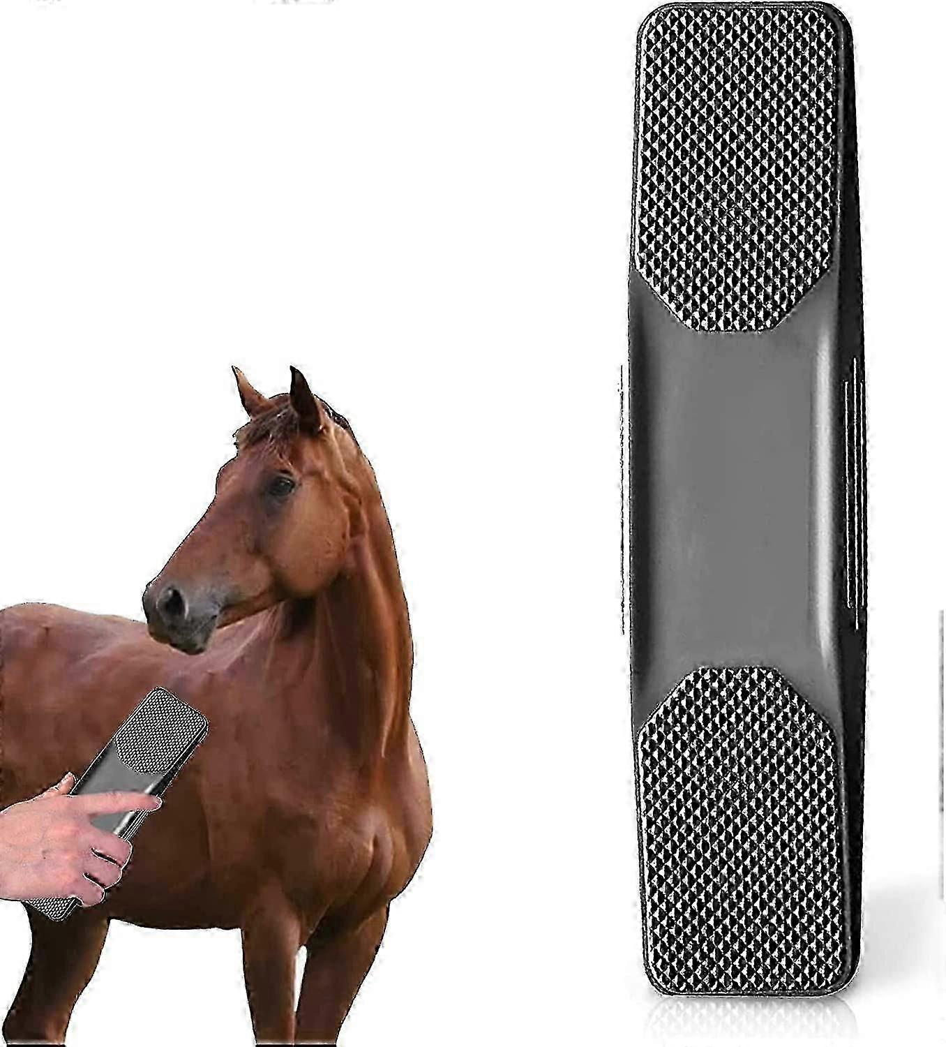 6-i-1 hestebørste med massasjeeffekt for rengjøring (svart)