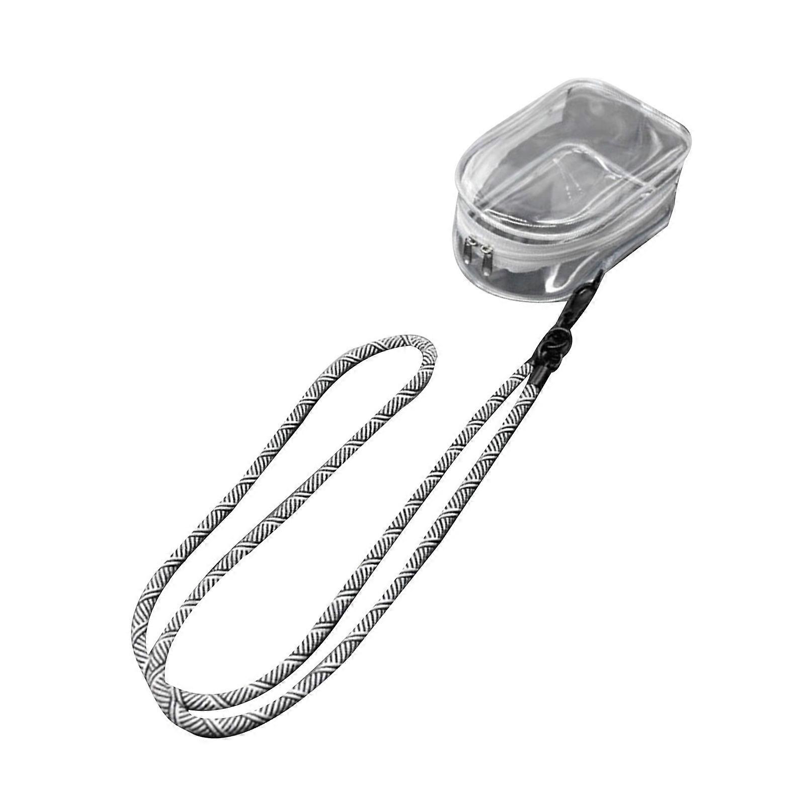 Clear Crossbody Bag For Small Items Portable PVC Storage Pouches With Adjustable Strap For Daily Use Multicolor