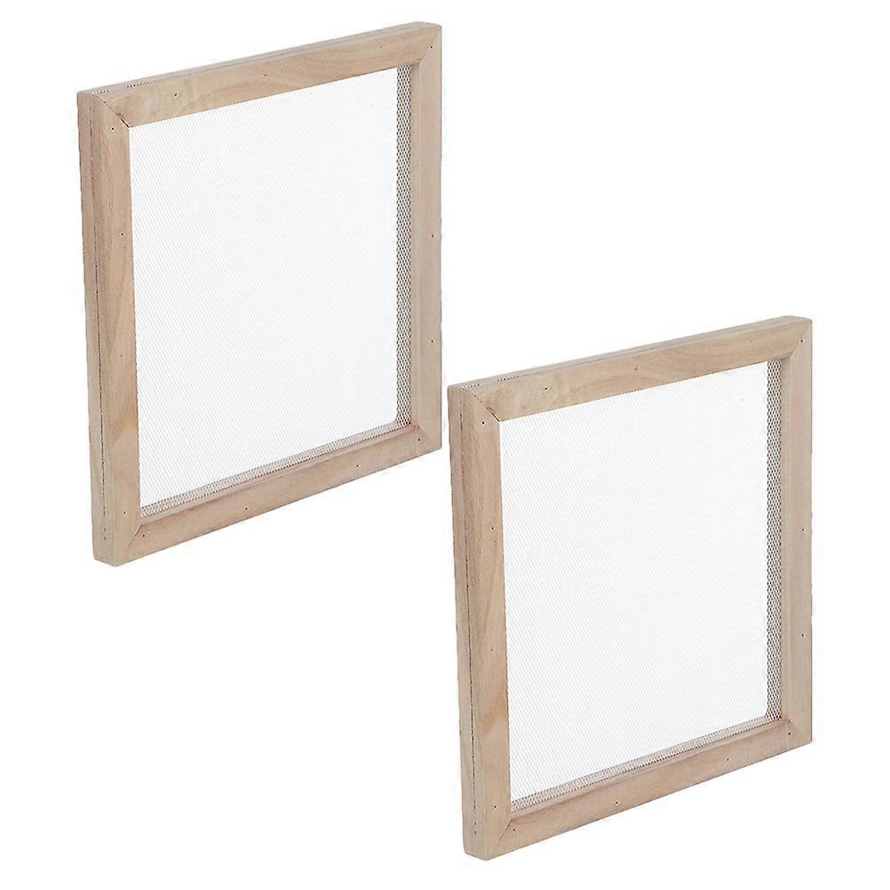 Natural Wood Screen Printing Frame for DIY Use 2Pcs Paper Craft Frame