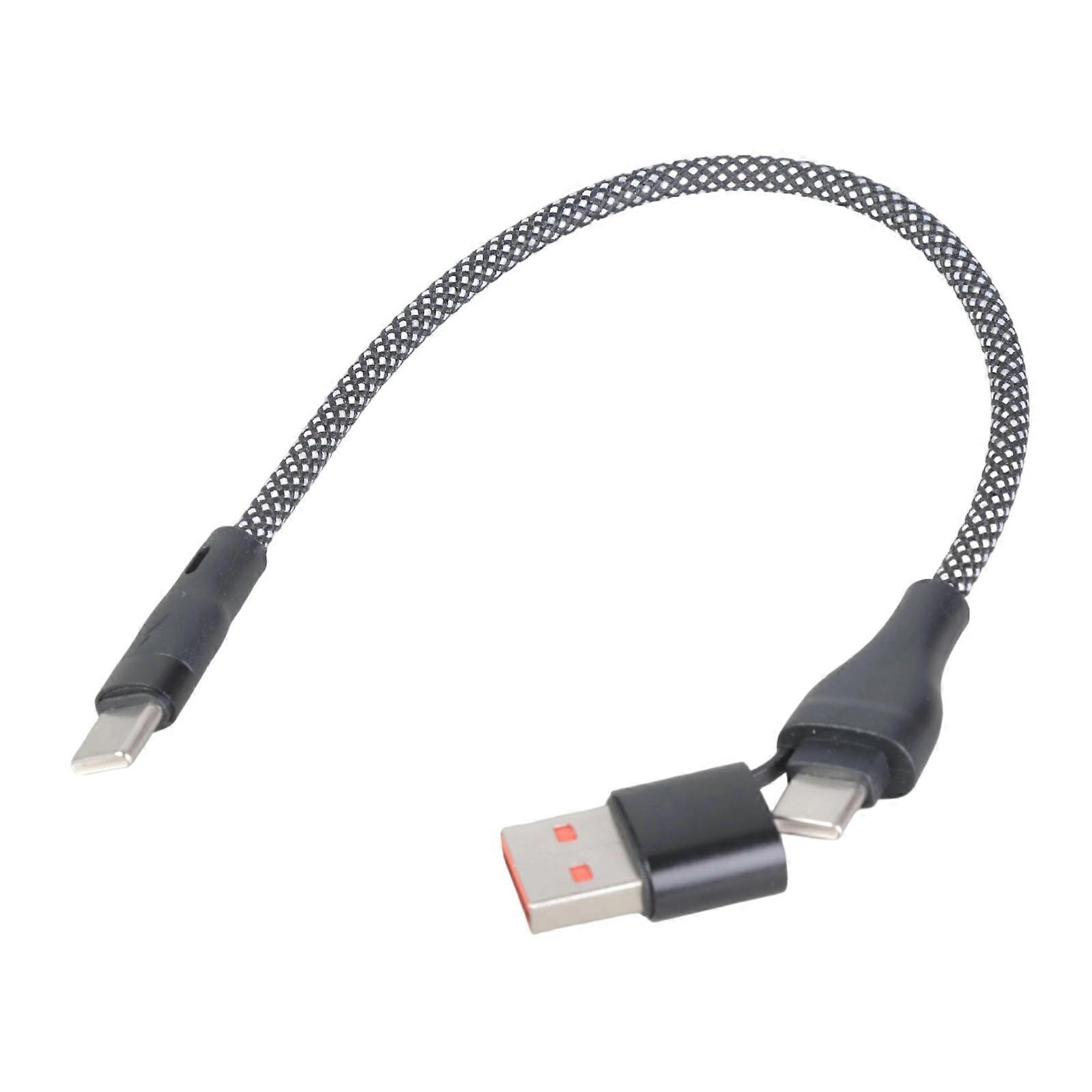 Double Port USB CREATE Charging Cable 66W Rapid Data Transfer Polyamide Plaited Permanent Fast seal Multiple Electronics Multicolor