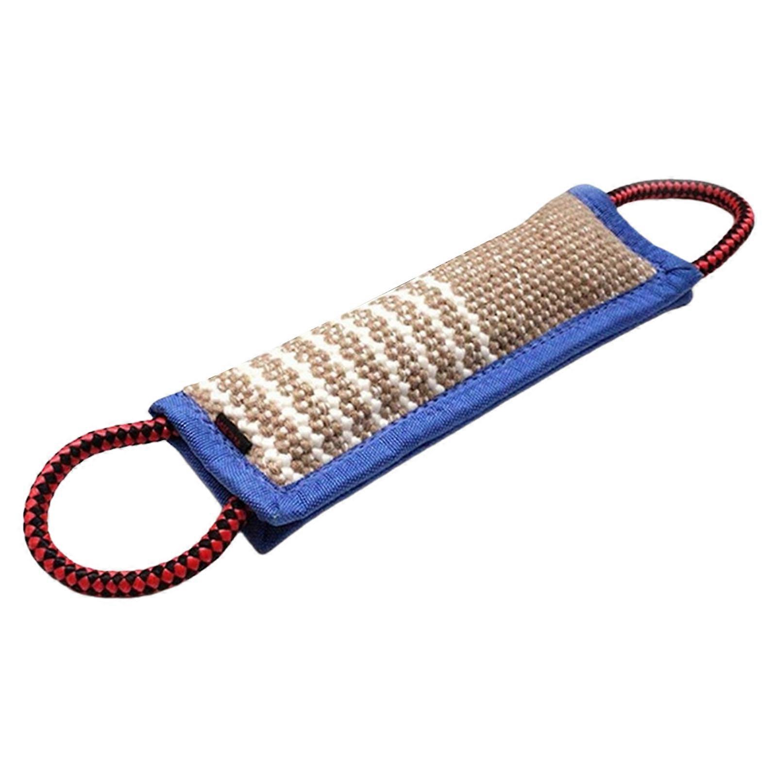 Dog Molar Toy For Dog Tossing Toy with 2 Handles Aggressive Chewer Reflective Pillow Chew Toy Multicolor