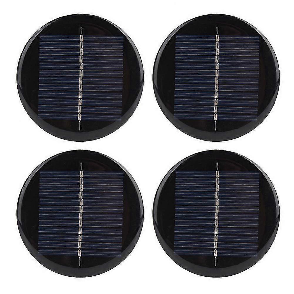 20244PCS 6V 80MM Diameter Round Portable Stable Efficient Polycrystalline Silicon Solar Cell Panel