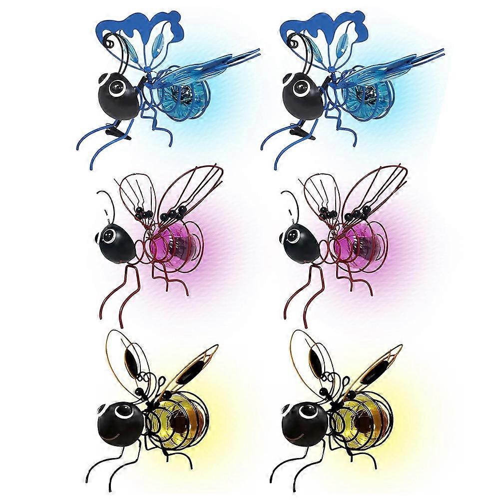 Solar Bee Simulation Lights, LED Bees Garden Decoration Lantern 6PCS