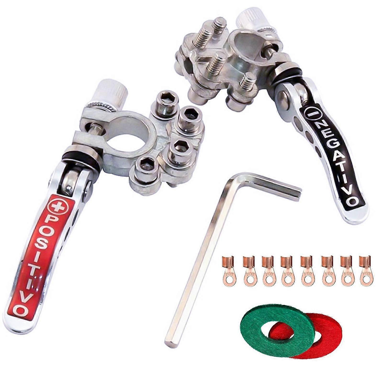 4 Way Battery Terminal Connector Brass Car Battery Terminal for Cars Washers